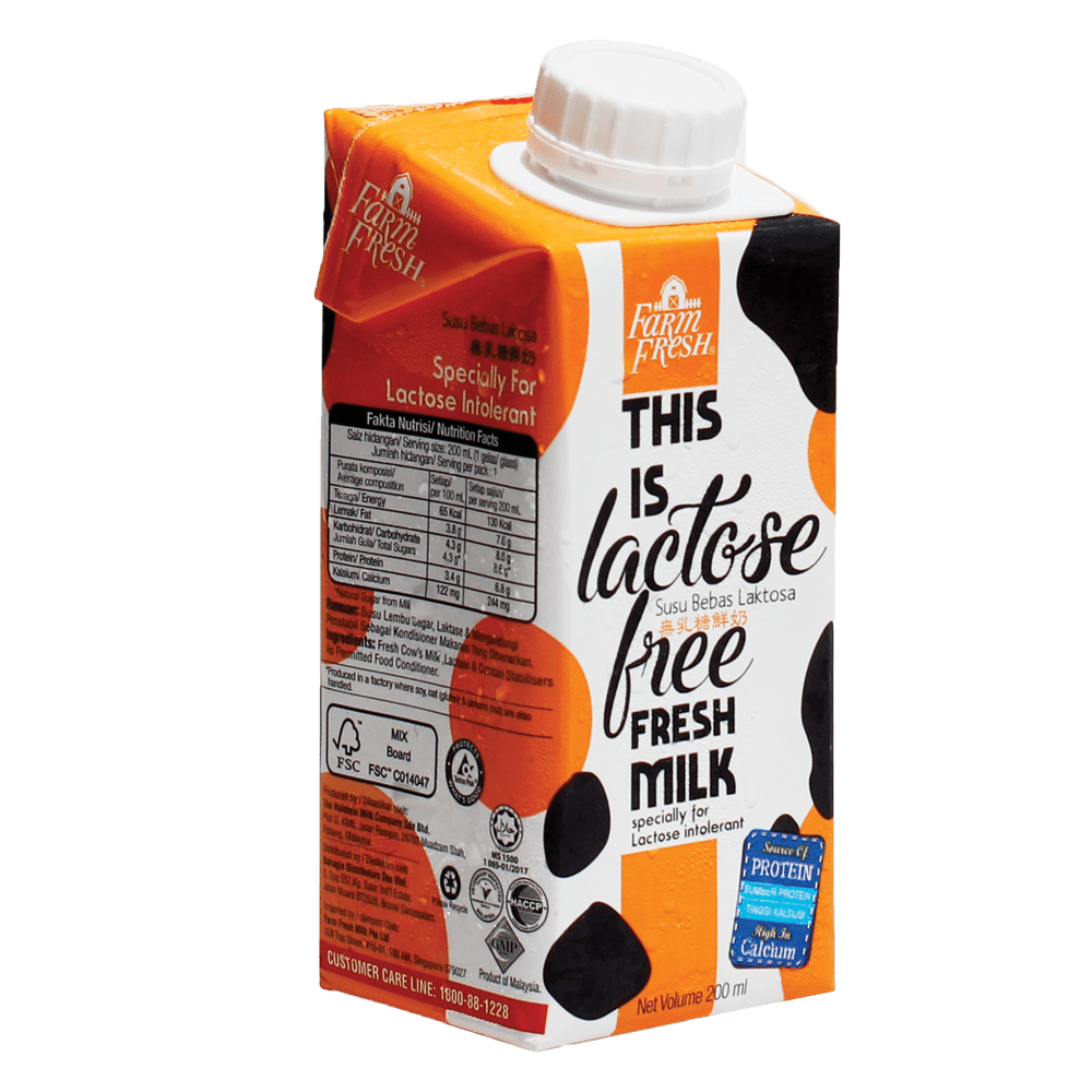 UHT Lactose Free Milk Farm Fresh Malaysia