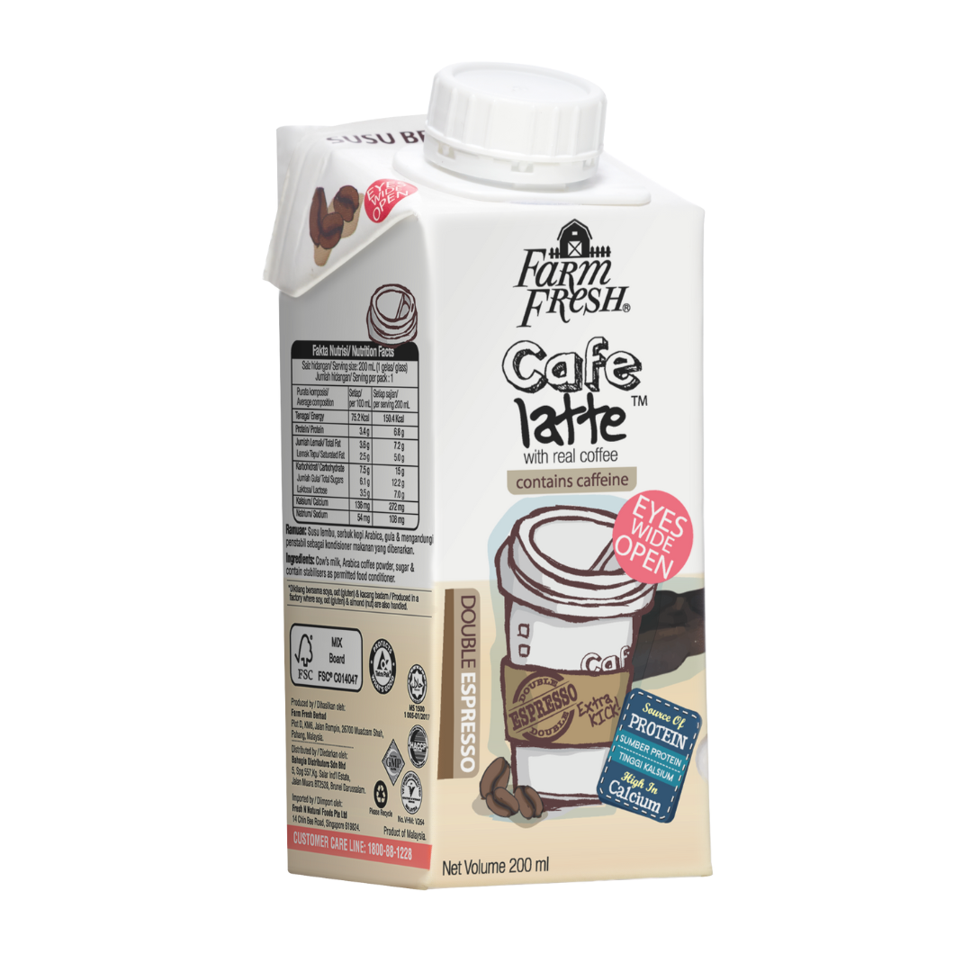 Cafe Latte UHT 200ml Side View