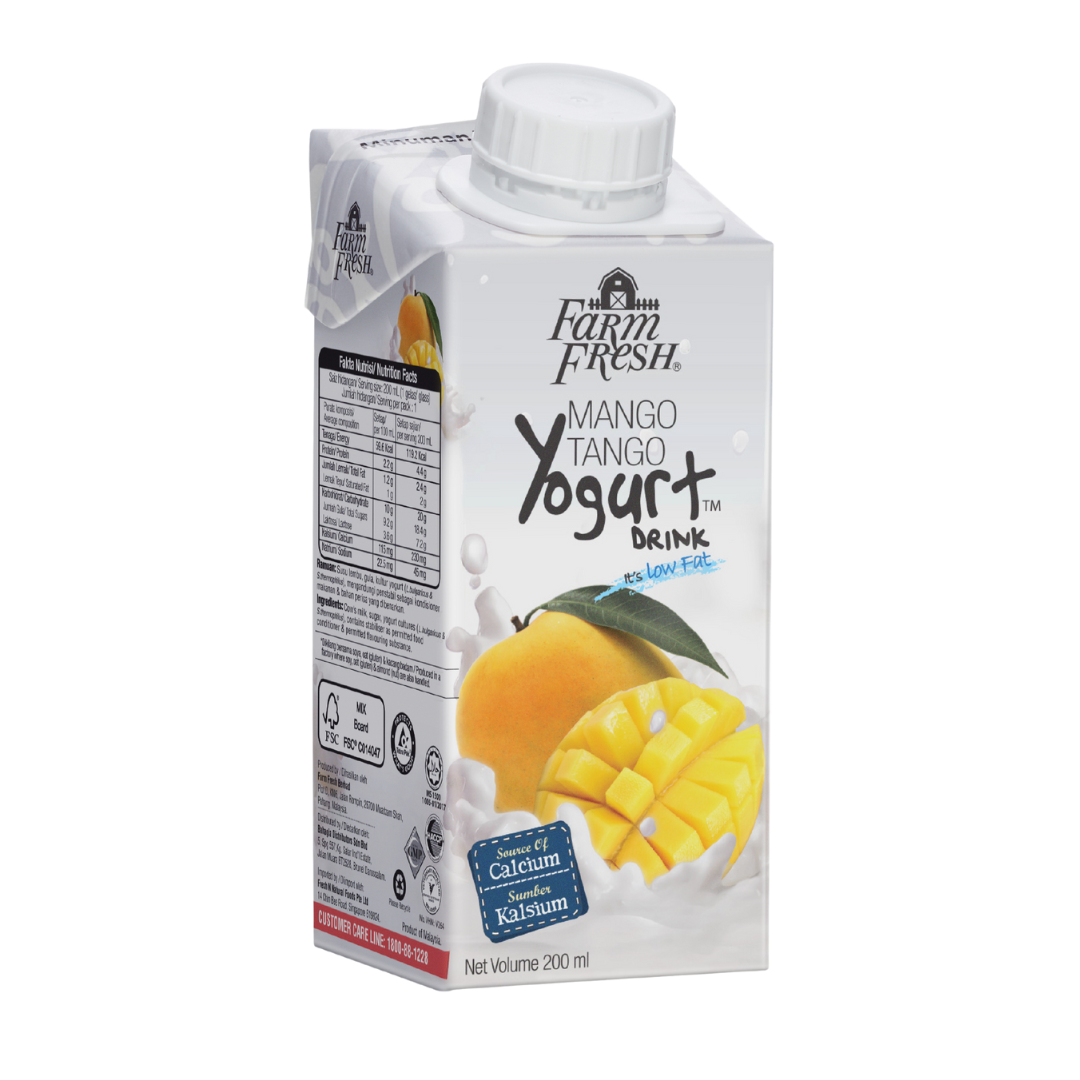 UHT Yogurt Drink Mango Tango 200ml Side View